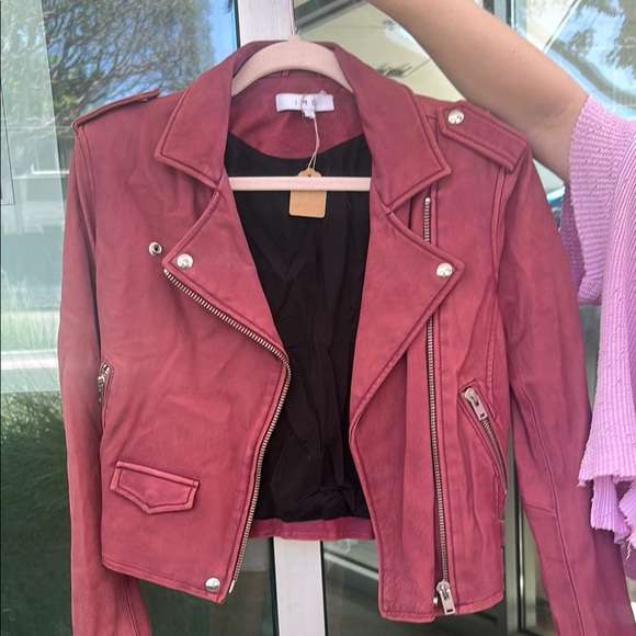 Women's Pink Moto Jacket